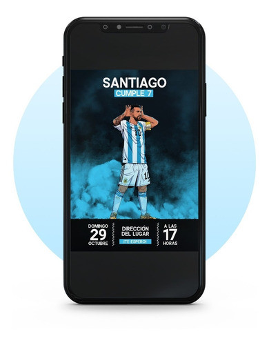 Invitación Digital Messi Argentina Campeón Mundial Qatar #19 0