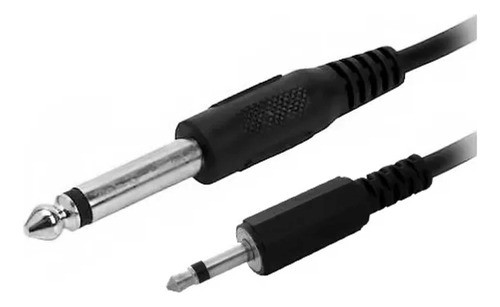 Cable Plug 6.5 A Miniplug A 3.5mm Mono 2 Metros Macho Macho 0