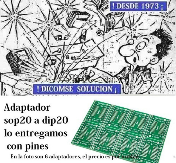 Adaptador Sop20 Soic20 Tssop20 A Dip20 Con Pin 0