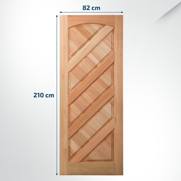 Folha De Porta Maciça 210x82cm Eucalipto Pm06 Magna 1