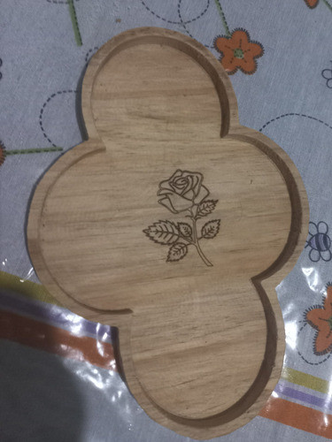 Bandeja Madeira Pinus Com Gravação Personalizamos Nome Logo 1