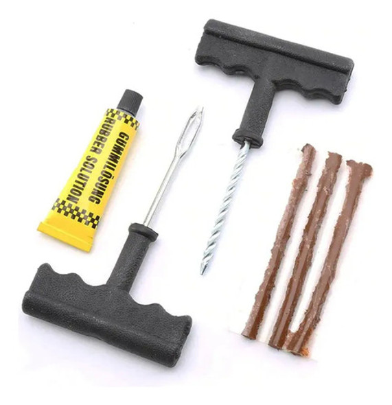 Kit Reparo Pneu Carro Moto Auto Sem Camara Ferramentas 0