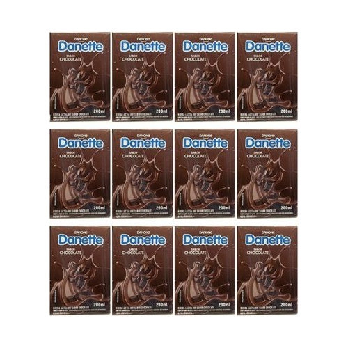 Kit C/12 Bebida Lactea Achocolatado Danette 200ml 0