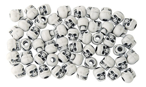 La Bolsa Beadery De 4 Onzas De Cuentas De Calavera Blanca Co 0