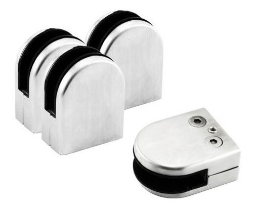 4 X Abrazaderas De Soporte De Vidrio Plano Trasero Acero Ino 0