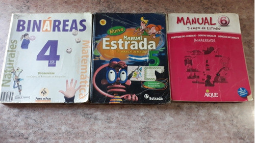 Manuales Escolares Lote De 3 Libros. Muy Buen Estado. 0