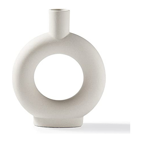 Jarrones De Cerámica Blanca Inglenix Decoración De Estilo Mi 0