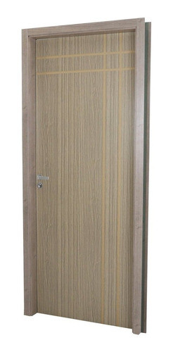 Kit Porta De Madeira Decorada 215x64cm Com Batente De Mdf 1