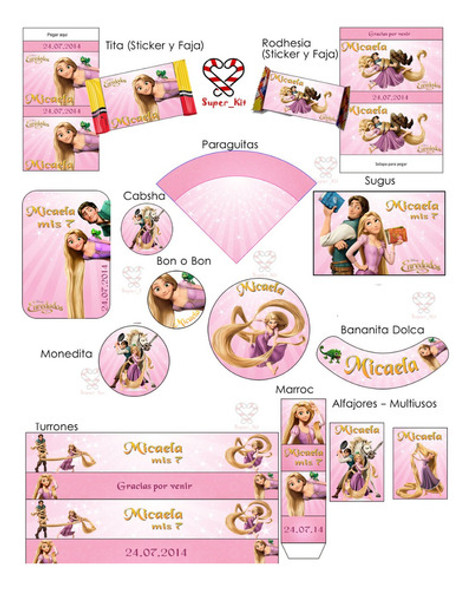 Kit Imprimible Enredados Rapunzel Editable 1 Kit Imprimible Enredados Rapunzel Editable 1