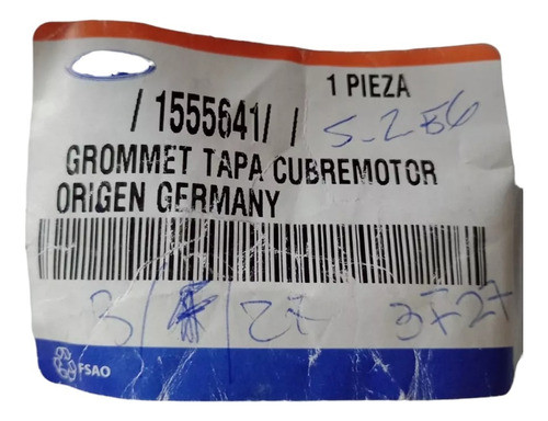 Grommet Tapa Cubremotor Ford Mondeo 07/14 Original 0