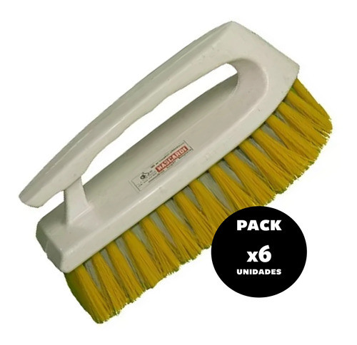 Pack X 6 Cepillo De Mano Planchita Con Mango Mascardi 0