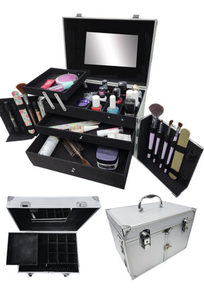 Maletín Maquillaje Porta Cosméticos 3 Bandejas 3 Cajones Gr. 1 Maletín Maquillaje Porta Cosméticos 3 Bandejas 3 Cajones Gr. 1