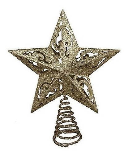 Estrella Dorada Brillante Para Arbol De Navidad (8 Pulgadas) 1