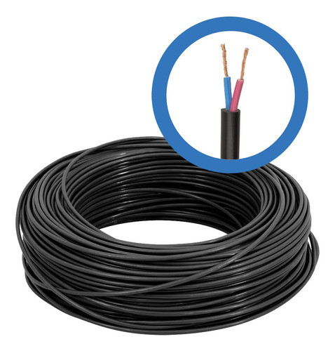 Cabo Comando 2x0,75mm Preto 100m 0