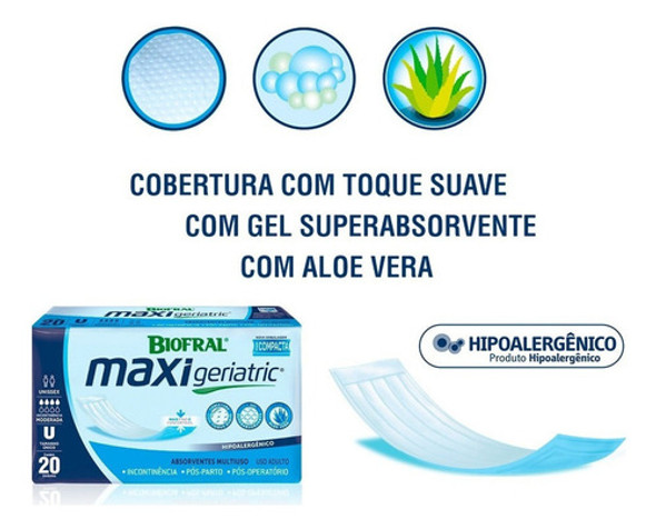 Absorvente Geriátrico Para Pós-operatório Uso Adulto 80 Unid 1 Absorvente Geriátrico Para Pós-operatório Uso Adulto 80 Unid 1