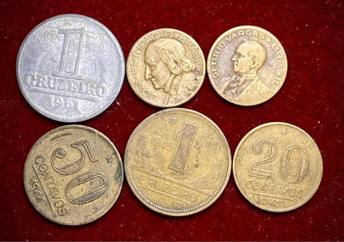 Lote X6 Monedas Antiguas De Brasil Oferta Numisgam. 1
