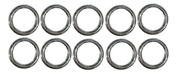 Argollas 22 Mm De Bronce Cromadas 10 Unid Talabart Virtual 0