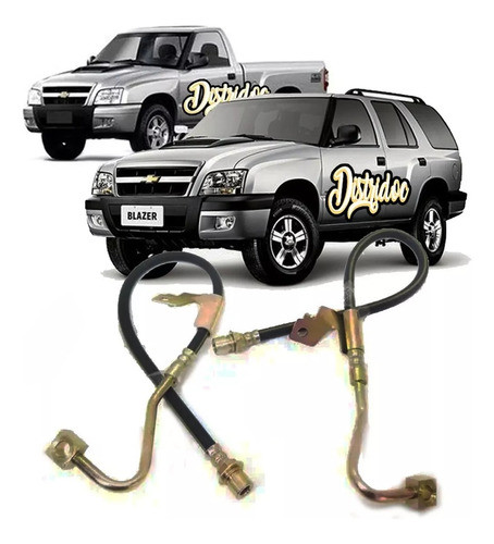 Kit X2 Flexibles De Freno Chevrolet Blazer S10 Blazer Delant 0