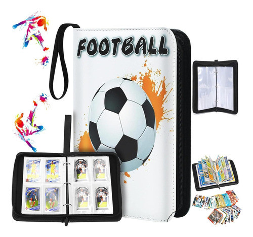 Álbum De Cartas De Futebol Com 400 Bolsos E Mangas Extras 0