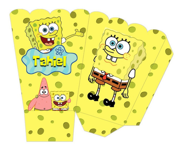 Kit Imprimible Candy Bar Bob Esponja 100% Editable 0