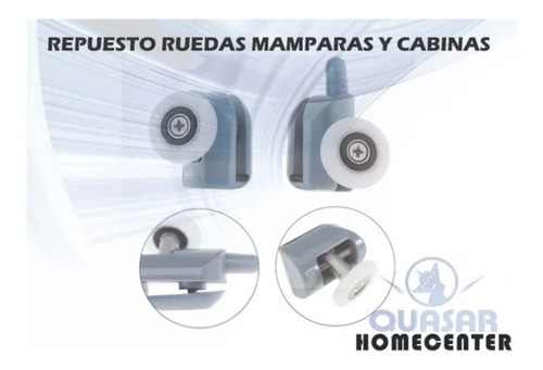 Ruedas Para Mampara Set De 4 Piezas - Quasar Homecenter 1
