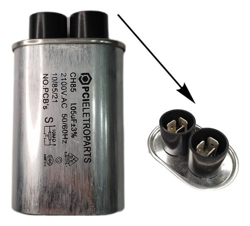 Capacitor Para Microondas 1,05uf 3 Terminais + 3 Fusivel 20a 1