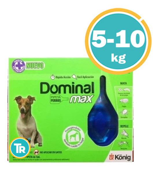 Pipeta Dominal Max Perro 5 A 10 Kg Antipulgas 0