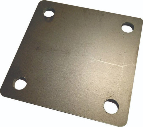 Placa Anclaje Perforada. Pack 10un. 12x12cm. Chapa 3.2mm. 0