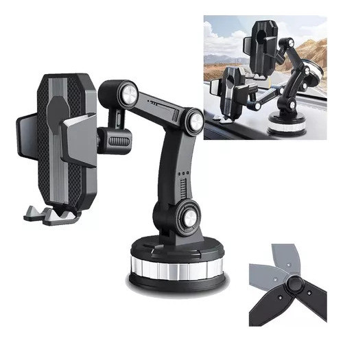 Soporte Celular Auto Ventosa Brazo Ajustable Calidad Premium 0