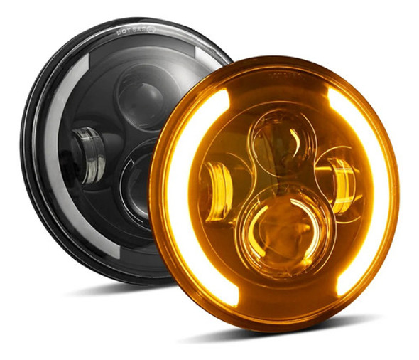 Juego X2 Faros Led Lupa 7 Pulgadas 4x4 Utv Camion Suv Jeep 1