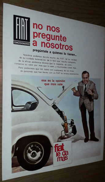 P66 Clipping Publicidad Automovil Fiat 600 Año 1966 0