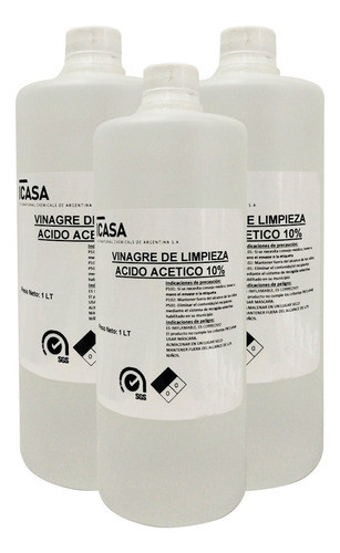 Vinagre De Limpieza Concentrado 3lt Acido Acetico 10% Pr 0