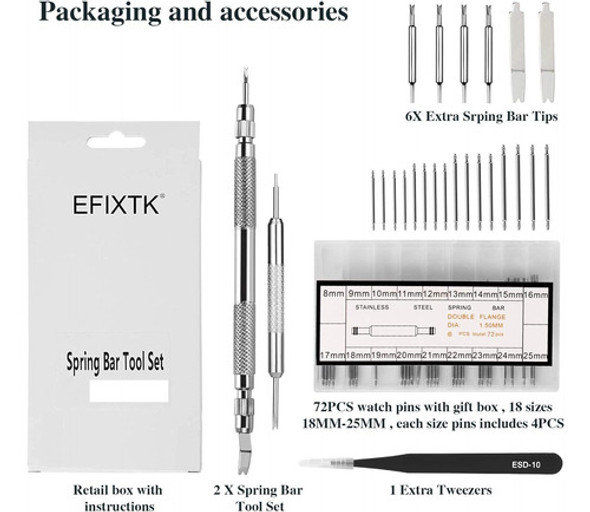 Juego De Herramientas P/remover Reparar Relojes Con 4 Puntas 1