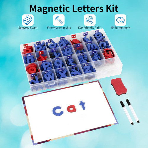 Kit De Letras Magnéticas De Brinquedo Alphabet Magnets 238 U 1