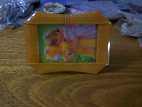 Portaretrato Plastico Simil Madera Con Vidrio 0