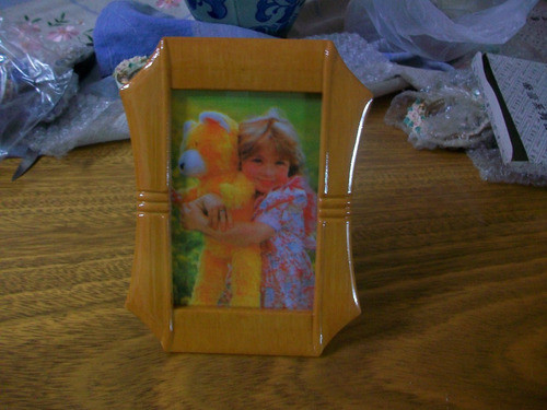 Portaretrato Plastico Simil Madera Con Vidrio 1