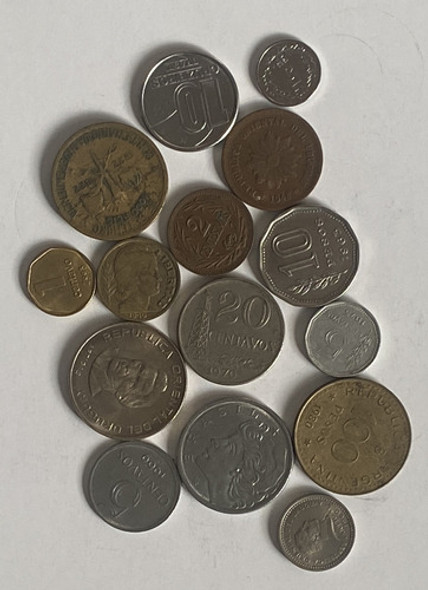 15 Monedas Antiguas Distintas, Lote Mercosur, Mer20 1