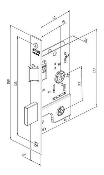 Fechadura Externa Tetra Espelho Inox 1800/09 Stam 1