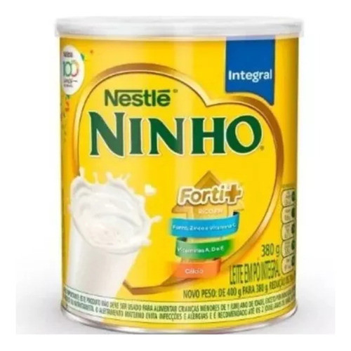 Leite Pó Integral Ninho Fort+ Lata 380g Infantil Kit 3 Latas 1