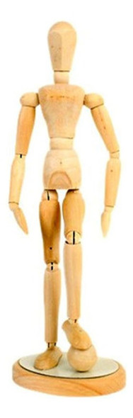 Maniquie Muñeco Articulado De Madera De 30 Cm Con Iman 0