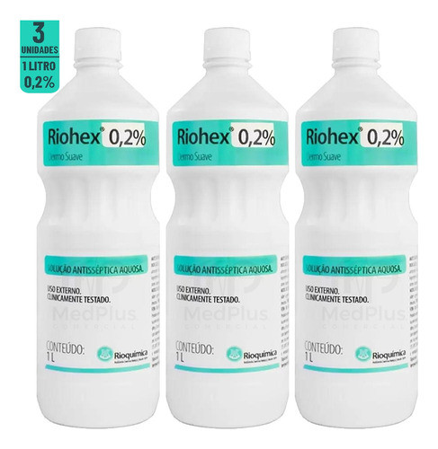 Clorexidina Riohex 0,2% Solução Aquosa 3 Litros 1