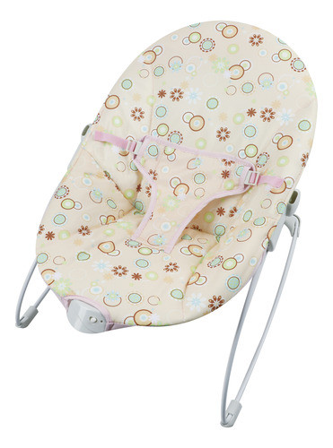 Cadeirinha Descanso Vibratoria Bebe Ciruclos Verde E Bege 1