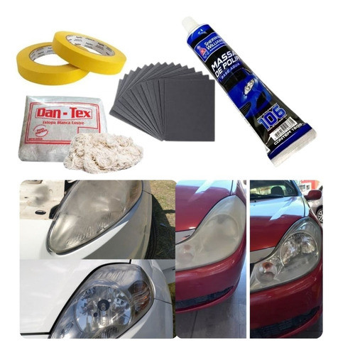 Pulido Y Restauración De Ópticas Kit A Mano - Faros Dañados 0