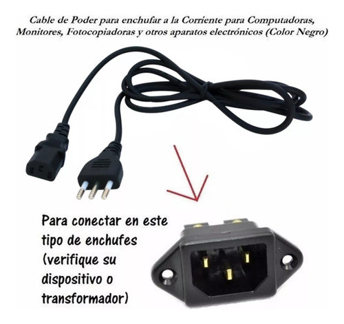 Cable Alimentación Interlock Cd-9 1.5mt Para Pc 3 En Linea 1
