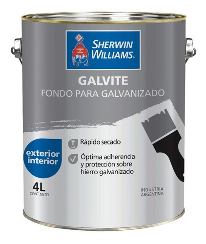 Galvite Fondo Para Galvanizado X 1 Lt Sherwin Williams 0