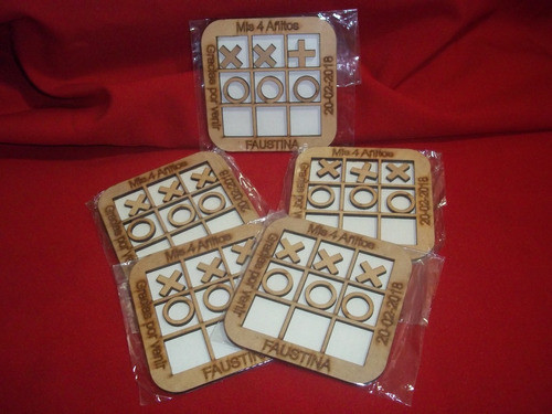 40 Ta Te Ti Souvenirs Infantil Cumpleaños Personalizado 1