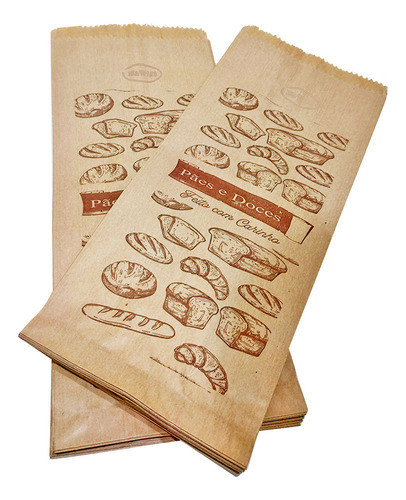 Saco Papel Kraft Pardo 40g Pc C/500 1kg Full 1