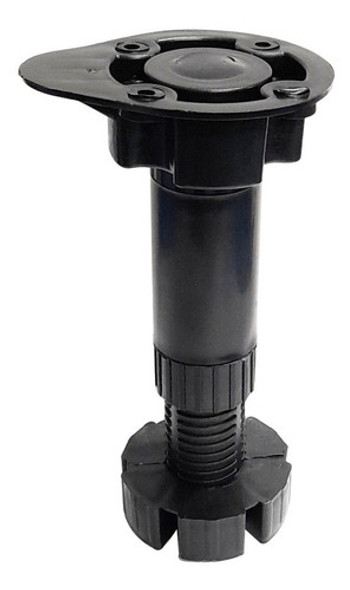 Pata Mueble Plástica Regulable 10-13 Cilíndrica Negra D10 X8 1