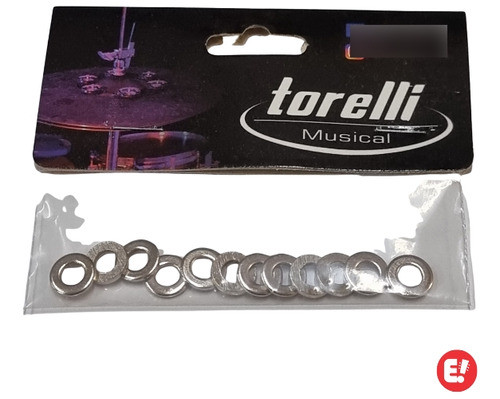 Kit 12 Arruela Aço Parafuso De Afinação Bateria Metal Ta752 1
