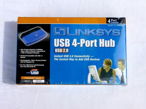 Kit 20 Hub Usb 2.0 Cisco Linksys 4 Portas 480mbps Atacado 0